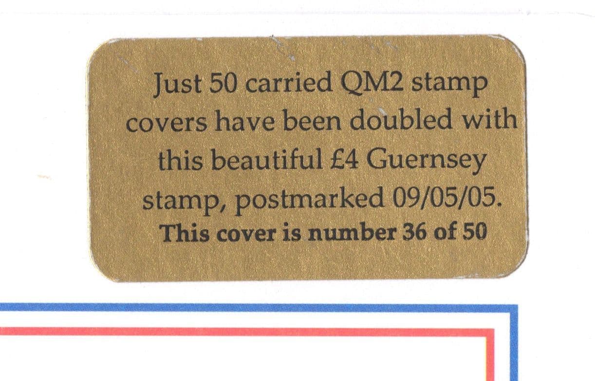 Commodore Warwick HMS Cunard LTD TO 50 Queen Mary 2 Hand Signed FDC