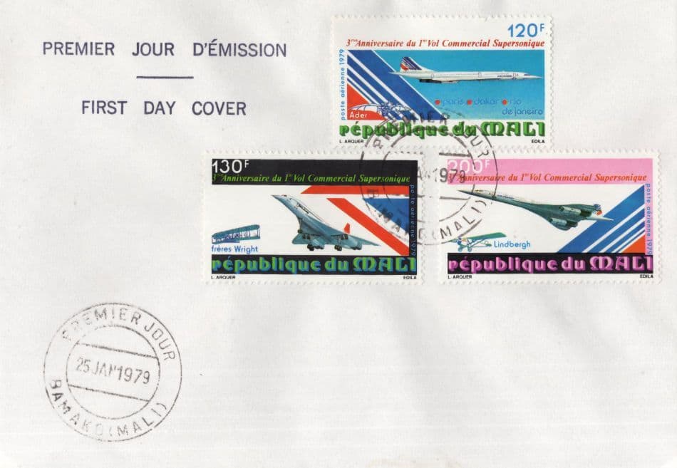 Concorde Premiere Jour D'Emission Rare 1979 Republique Du Mali French FDC