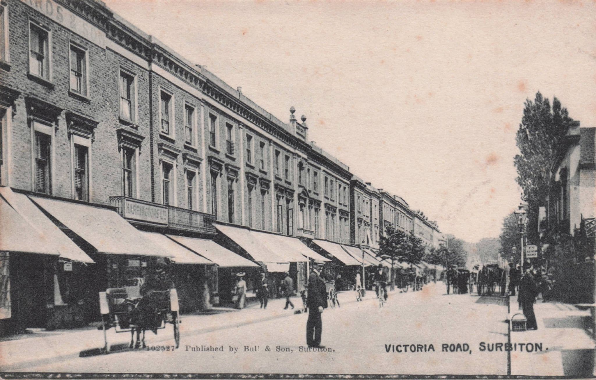 Confused Man Surbiton Victoria Road Surrey Antique Postcard