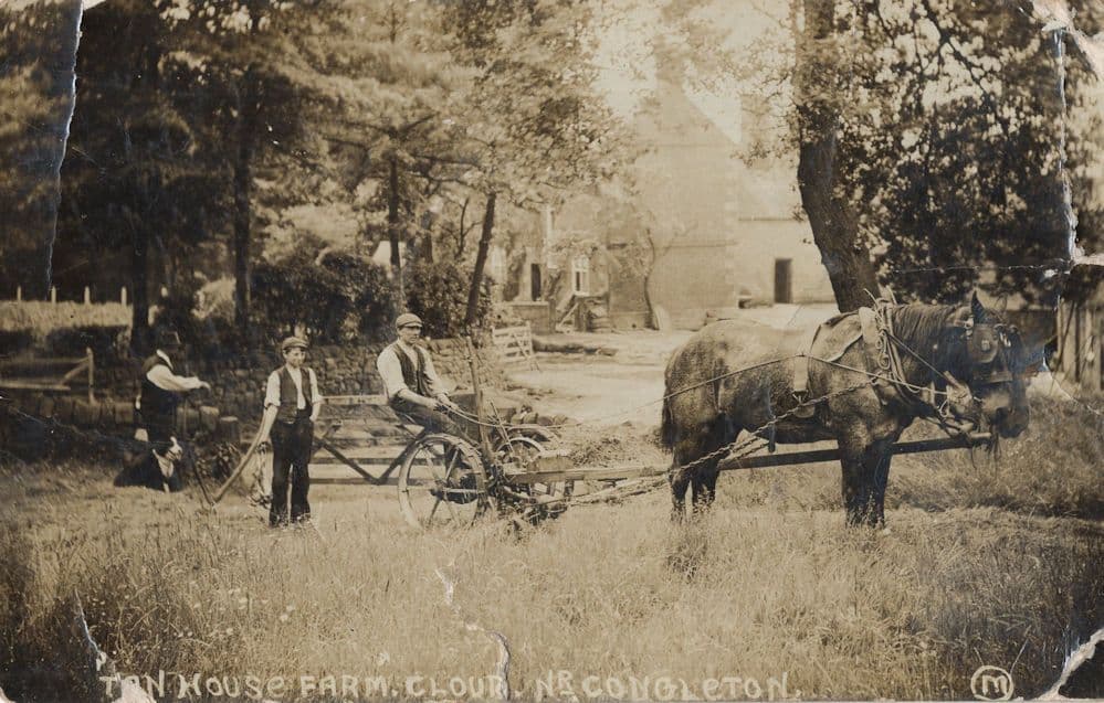 Congleton Farm Cheshire Antique Worn Real Photo Postcard