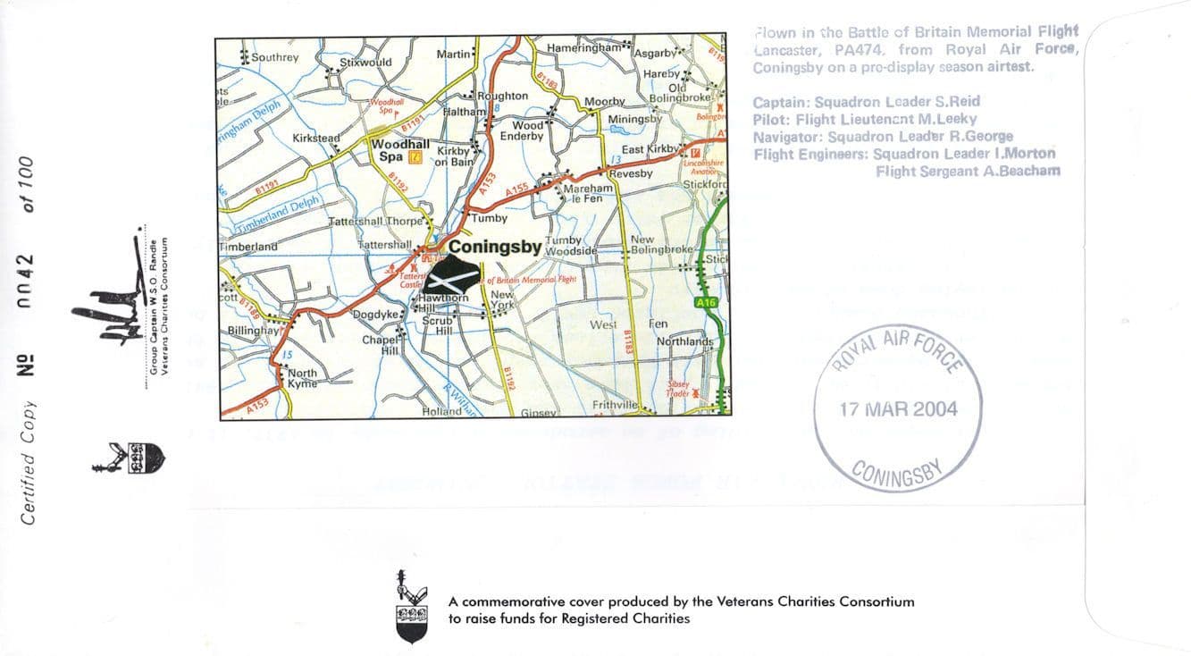 Coningsby RAF Station 83 Squadron George Baxter LTD TO 100 Hand Signed FDC