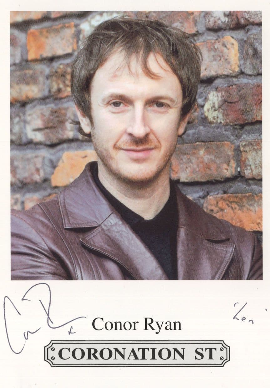 Conor Ryan Coronation Street RARE Hand Signed Cast Card & MORE
