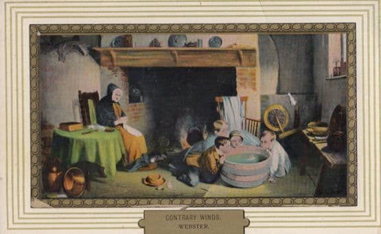 Contrary Winds Webster Antique Painting Postcard