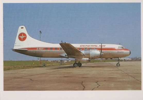 Convair CV-440 Metropolitan D-ACEF at Hamburg in 1971 Postcard