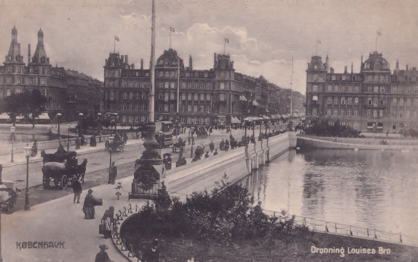 Copenhagen Denmark Dronning Louises Bro Postcard