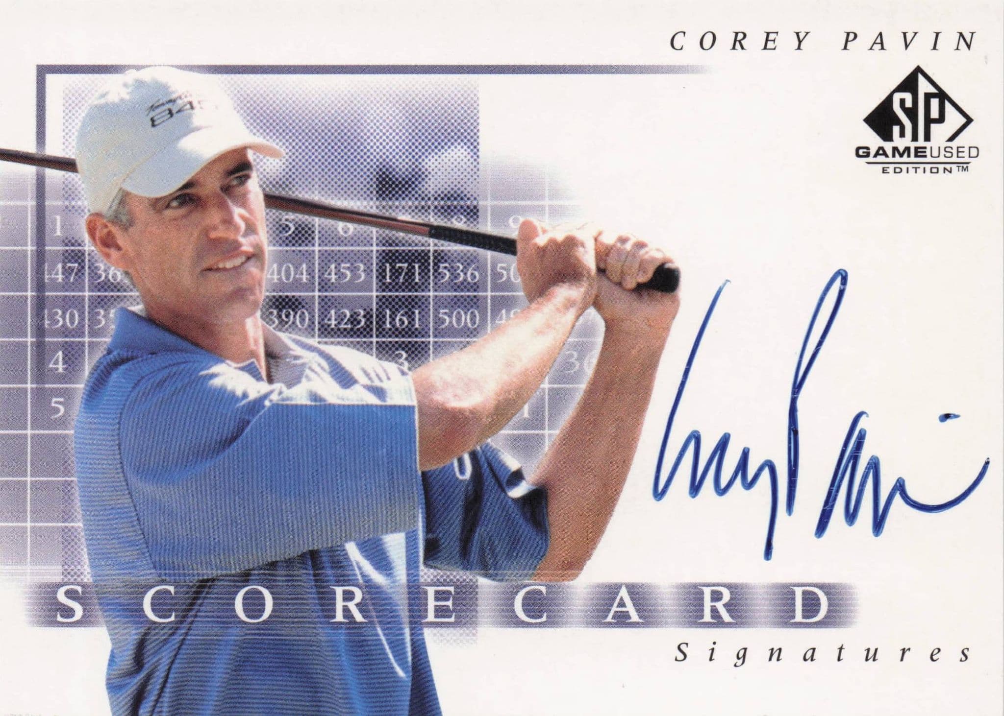 Corey Pavin Scorecard Signatures Hand Signed 2002 SP Golf Autograph Card