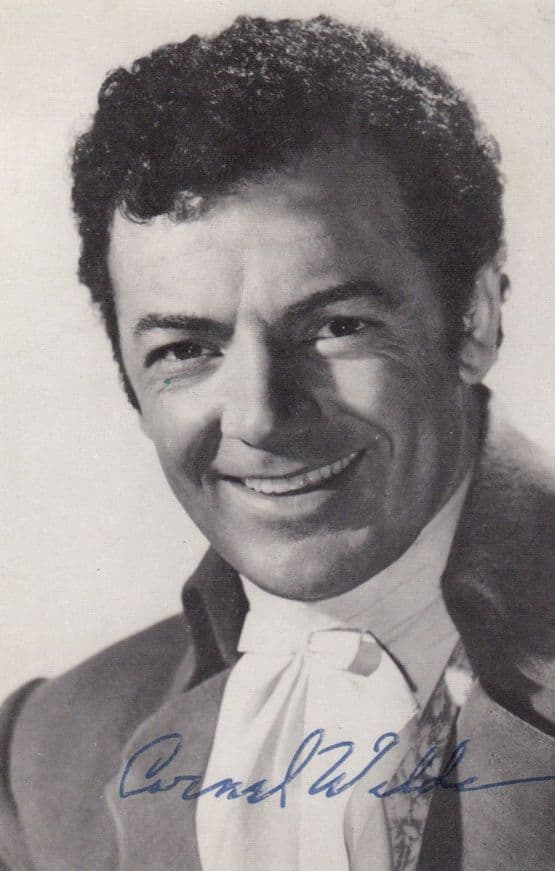 Cornel Wilde Signed Photo Postcard