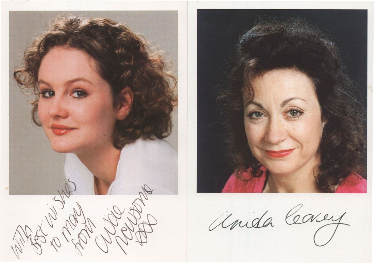 Coronation Street Chloe Newsome 2x Hand Signed Photo & Message