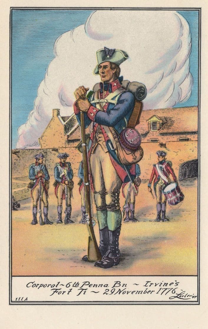 Corporal 6th Penna Division at Fort Tilbury Canada Uniform Postcard
