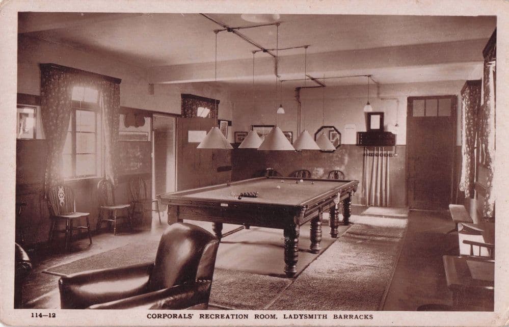 Corporals Recreation Room Billiards Ladysmith Barracks Ashton Under Lyne Postcard