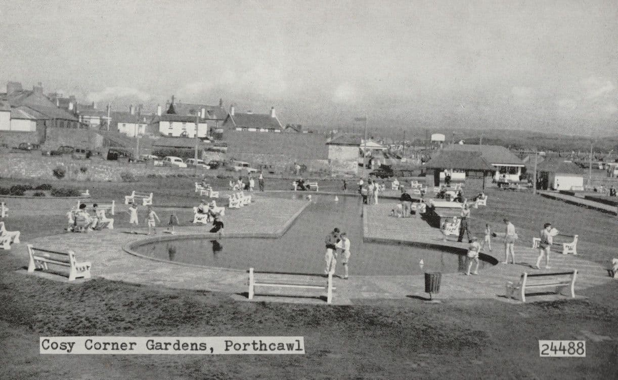 Cosy Corner Gardens Porthcawl Welsh Real Photo Old Postcard