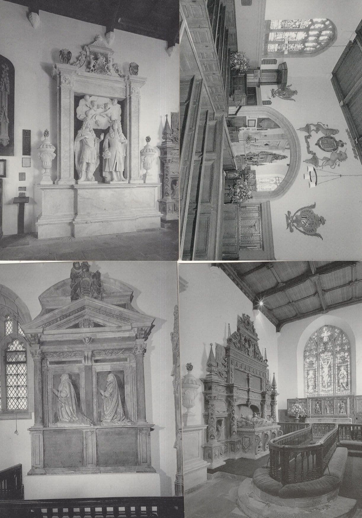 Coxwold Church North Yorkshire 4x Interior Postcard s