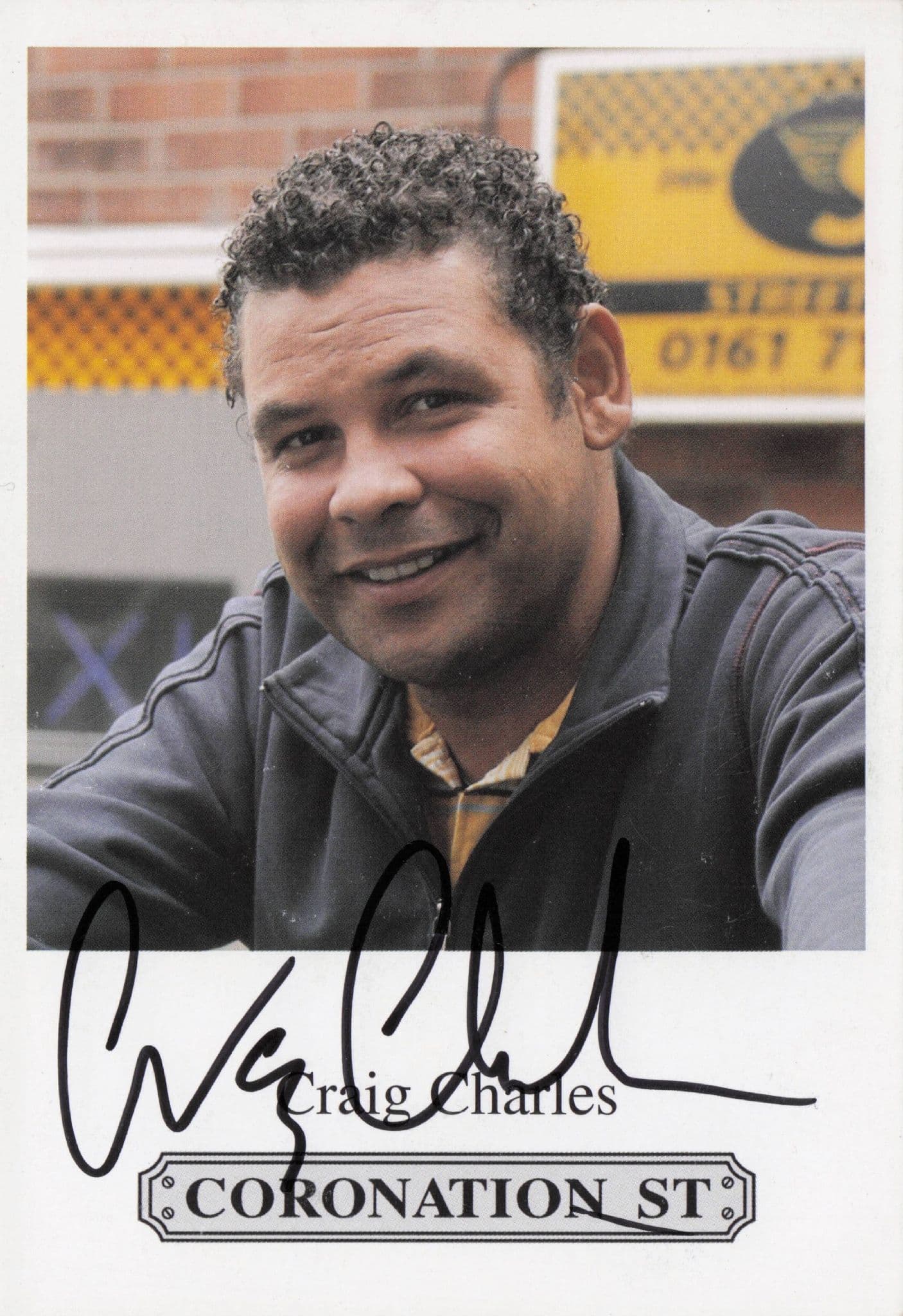Craig Charles Coronation Street Hand Signed Cast Photo