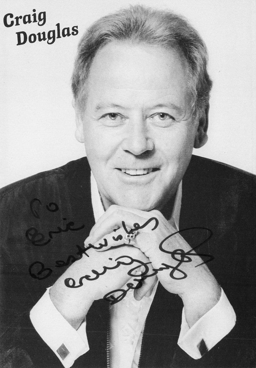 Craig Douglas 1960s Pop Singer Hand Signed Photo