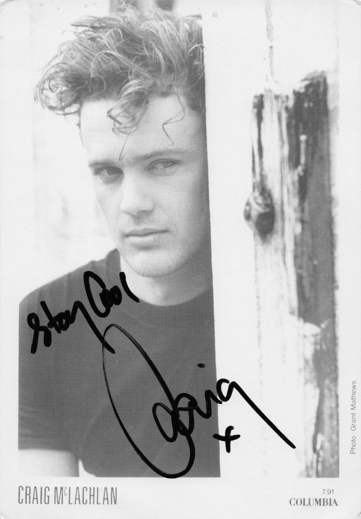 Craig McLachlan Neighbours Home & Away Dr Who Hand Signed Photo