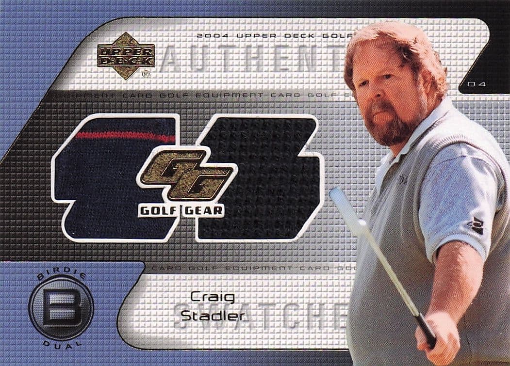 Craig Stadler Golf Gear 2004 Authentic Dual Real Shirt Swatch Upper Deck Card