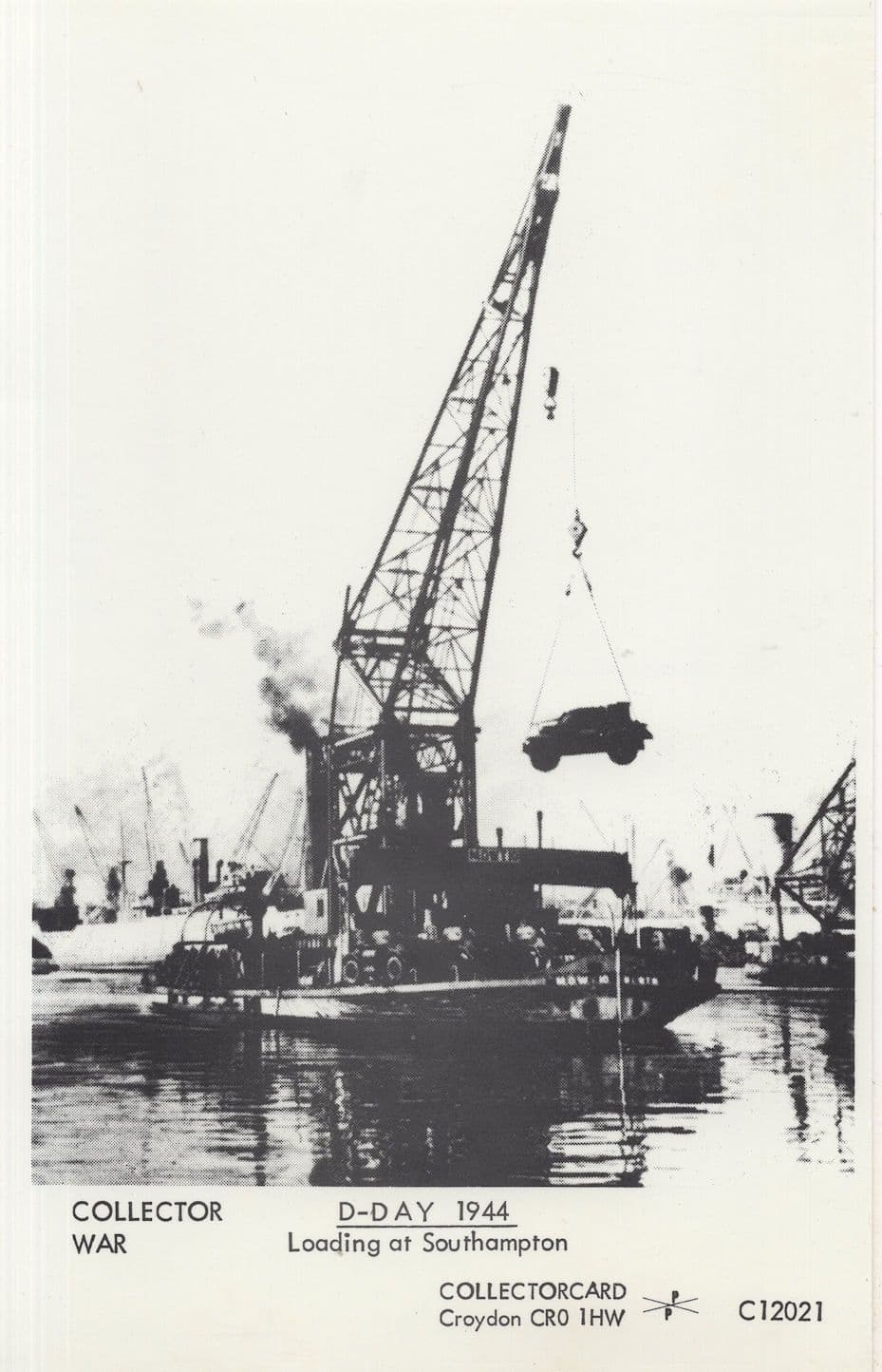 Crane D-Day WW2 War Landing At Southampton Docks Ltd Postcard