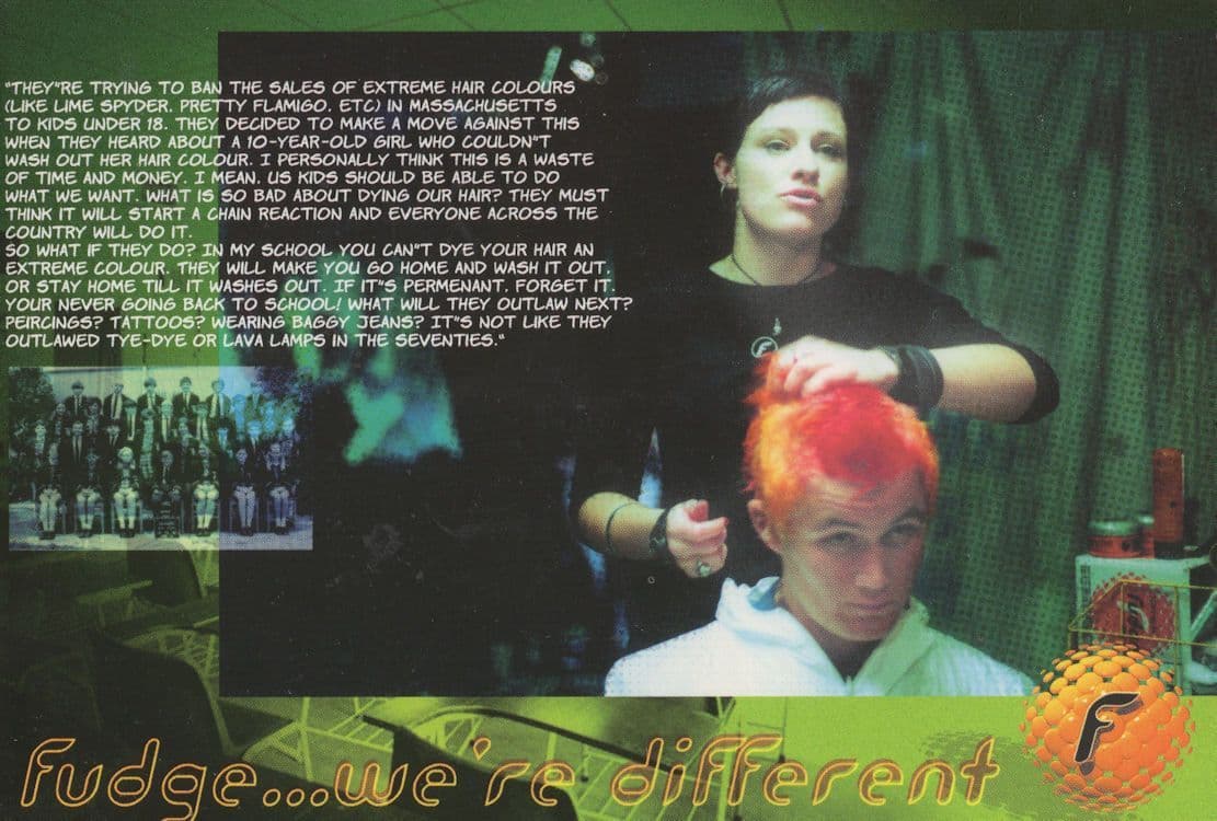 Crazy Haircut Lady Barber Hairdressing Hair Colours Advertising Postcard