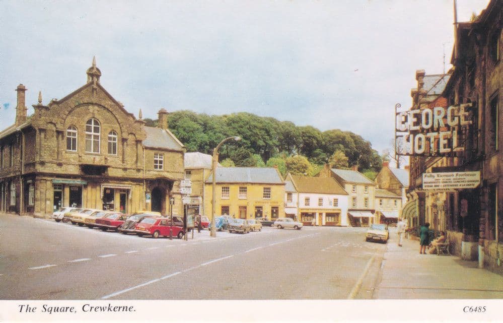 Crewkerne Market Square Somerset 1970s Postcard