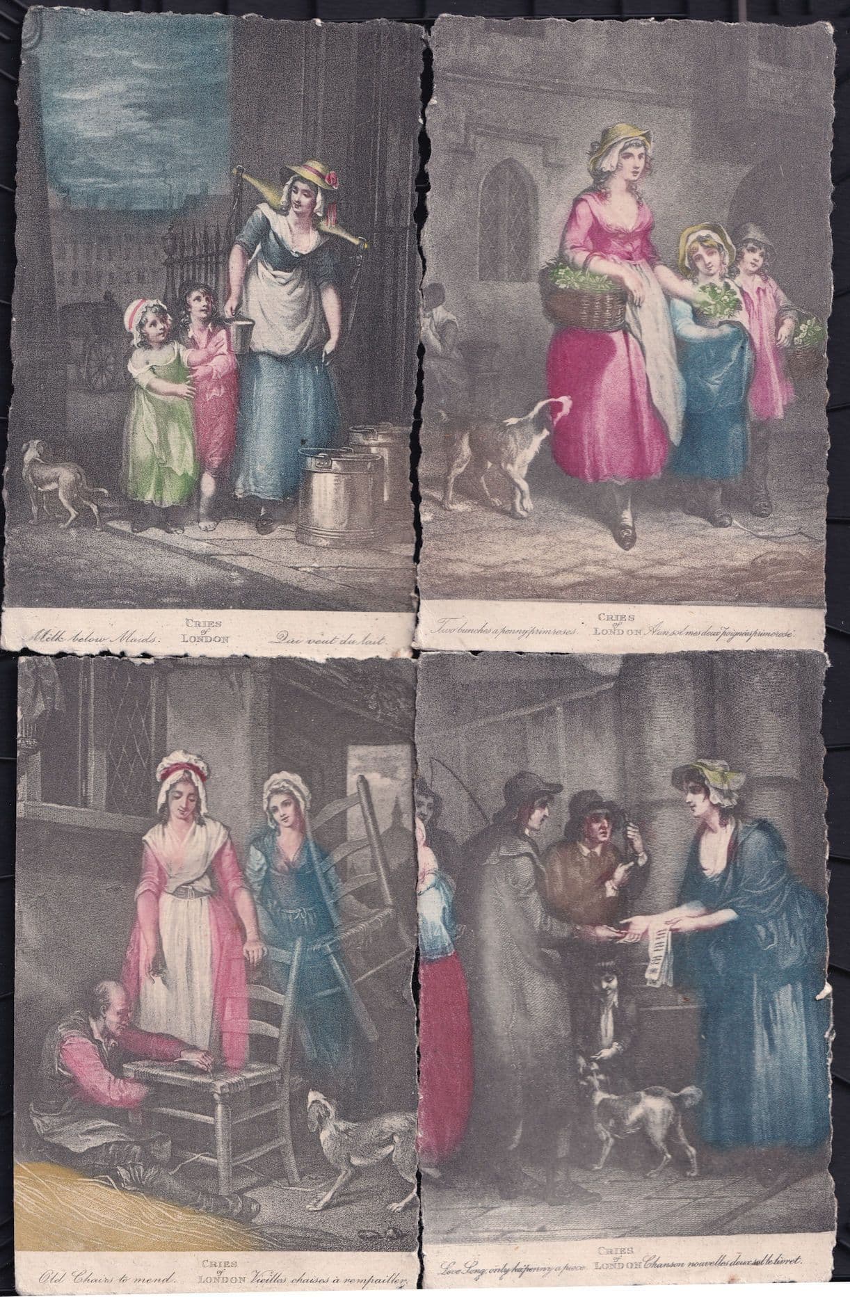 Cries Of London Street Vendor Food 12 x Antique Postcard s