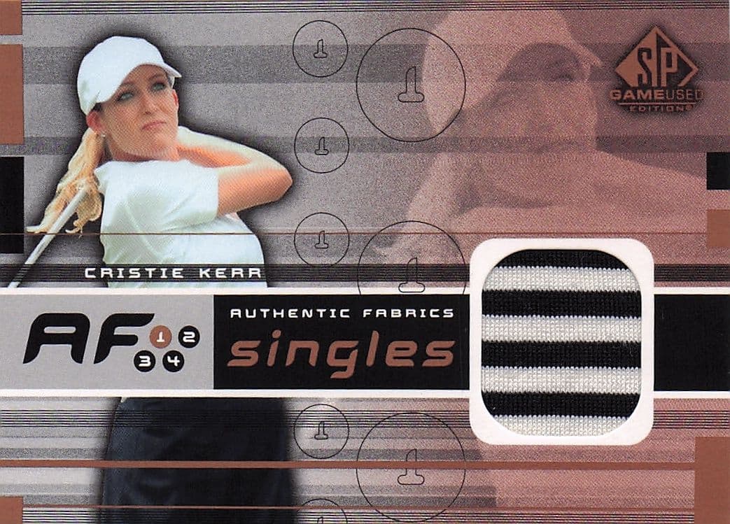 Cristie Kerr Authentic Fabrics Singles 2003 Golf Upper Deck Worn Shirt Card