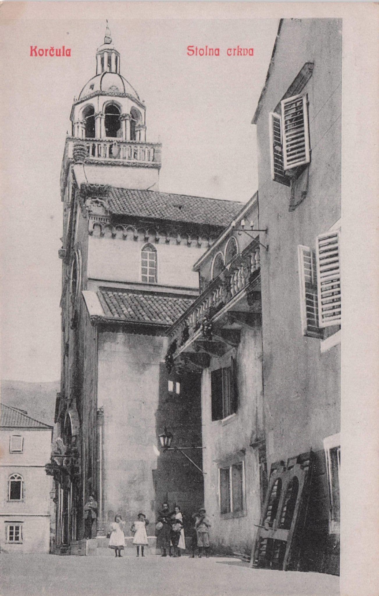 Croatia Korcula Stolna Ckrva Old Soviet EX 1910 Postcard