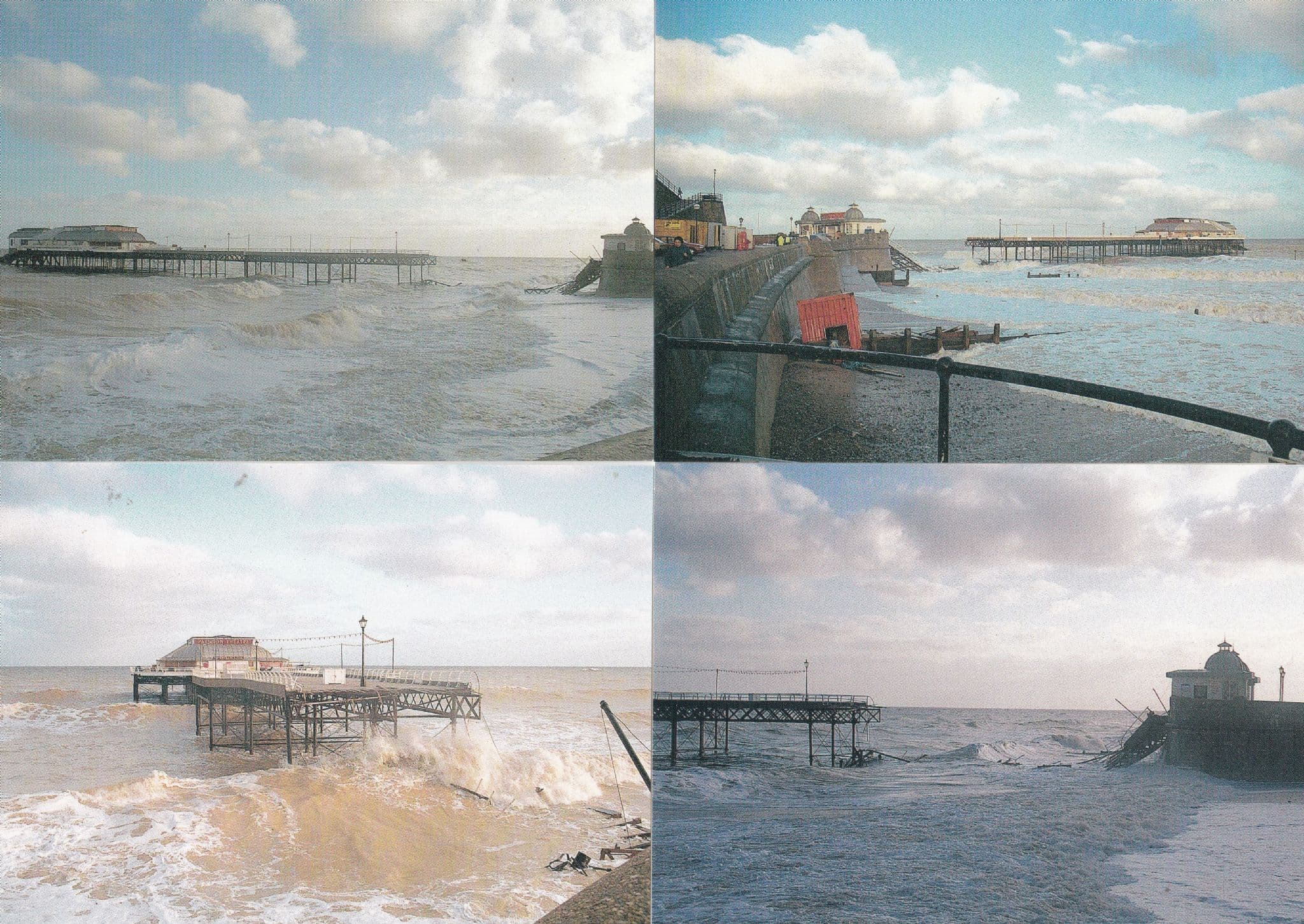 Cromer Pier Disaster Full Set of 8 Rare Norfolk Postcard s