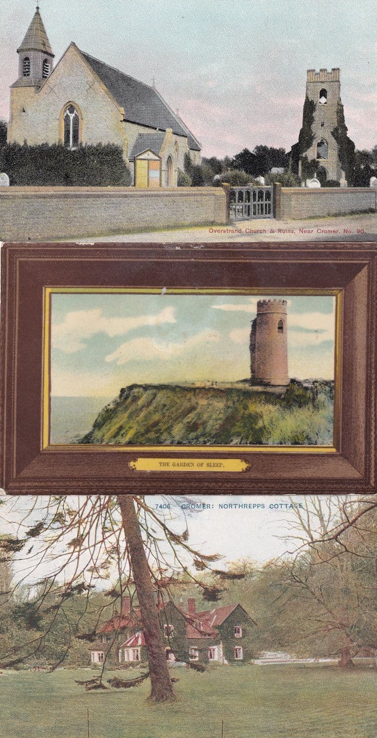 Cromer The Ruins Garden Of Sleep Northrepps Cottage 3x Old Postcard s