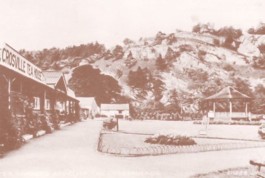 Crosville Tea Rooms & Gardens Loggerheads Clywd Welsh Postcard