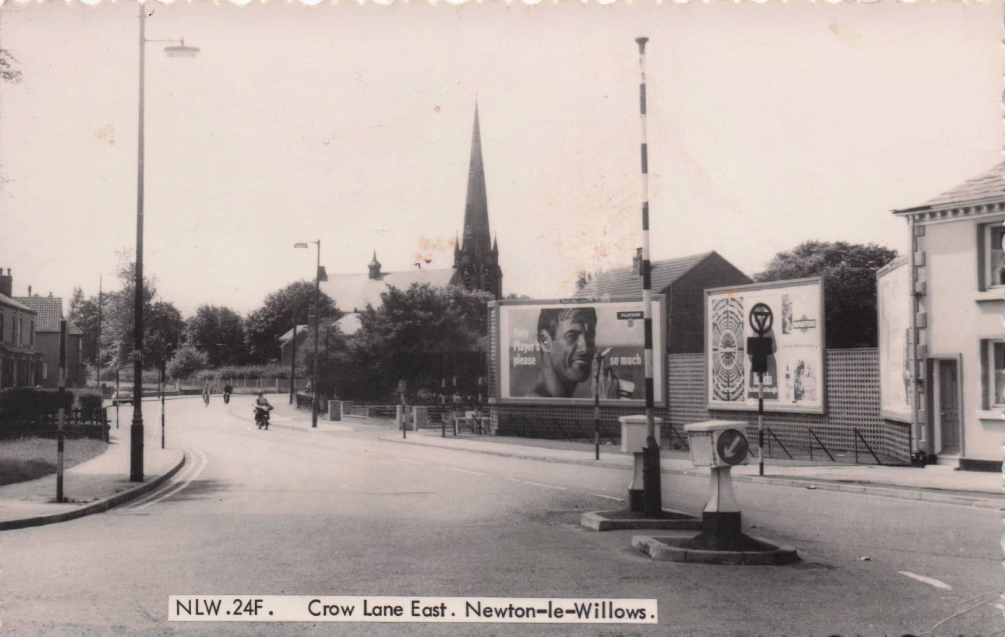 Crow Lane East Newton Le Willows Advertising Signs Lancs RPC Postcard