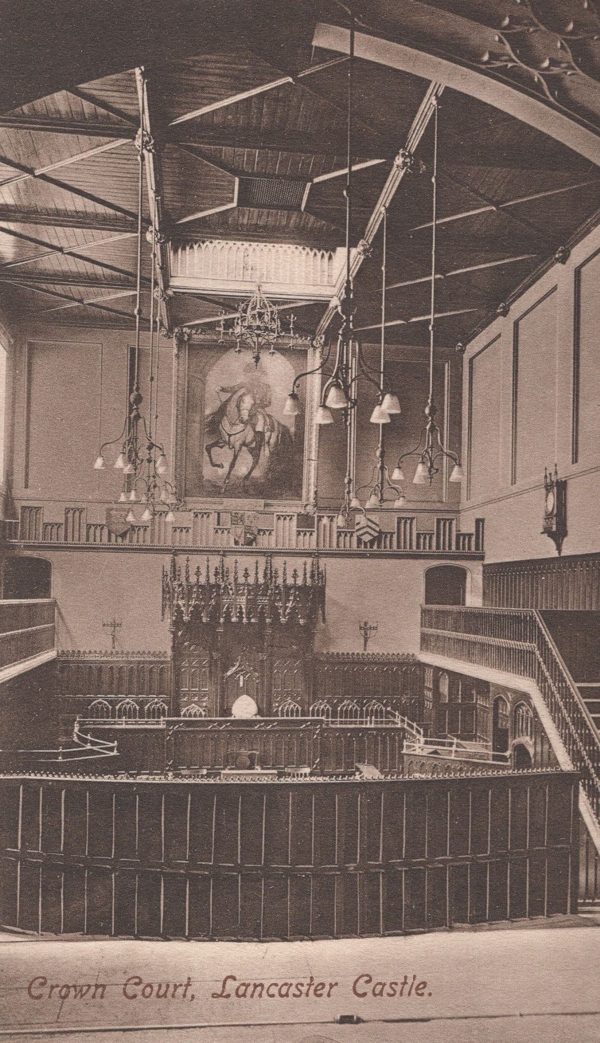 Crown Law Court Lancaster Castle Antique MINT Postcard