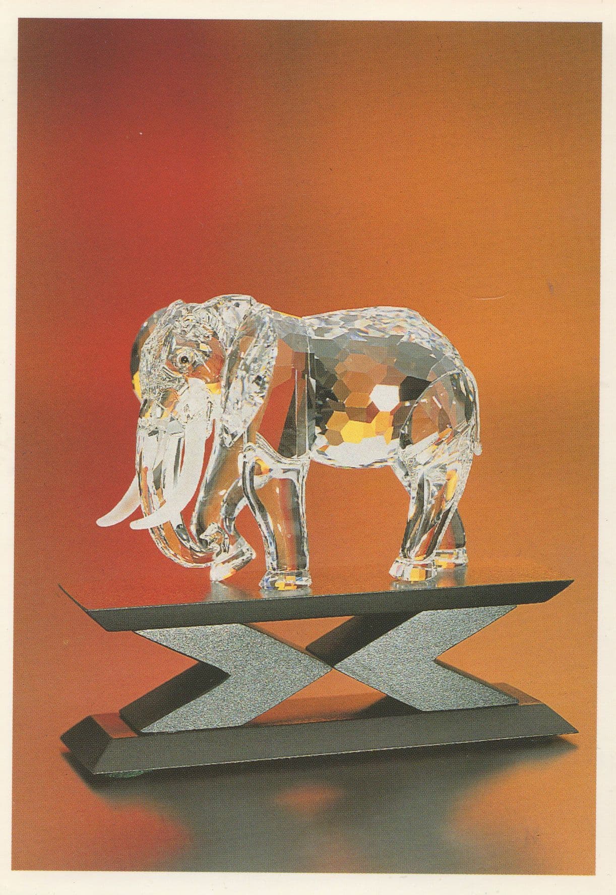Crystal Stunning African Glass African Elephant Advertising Postcard