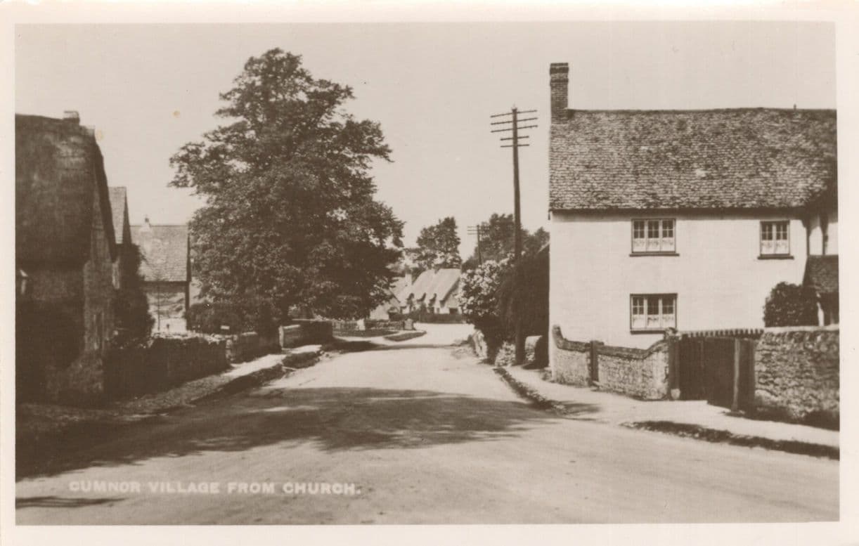 Cumnor Sussex Village Country Lane Cottage Old Real Photo PB Postcard