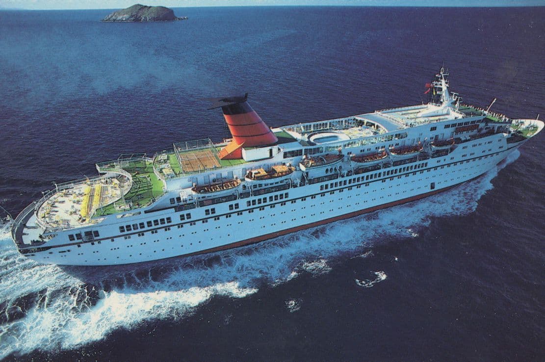 Cunard Princess Ship in Bahamas Postcard