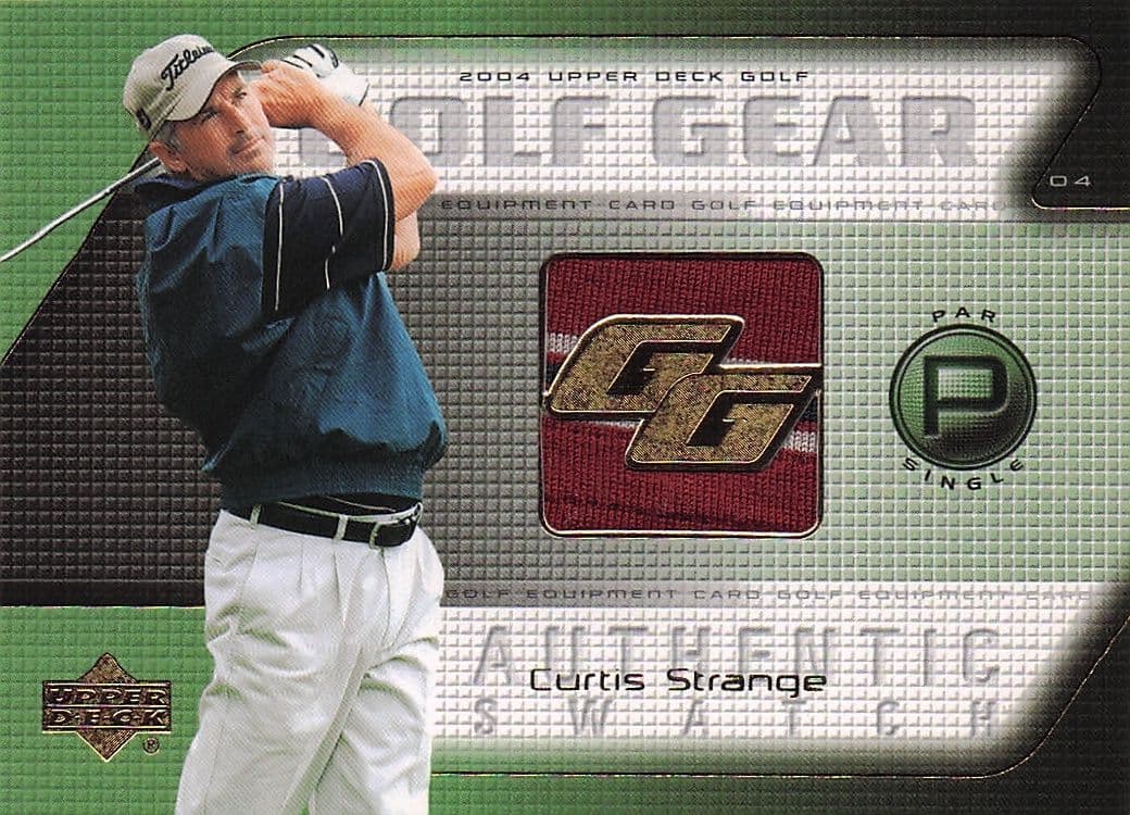 Curtis Strange Golf Gear Authentic Real Shirt Swatch Upper Deck Card