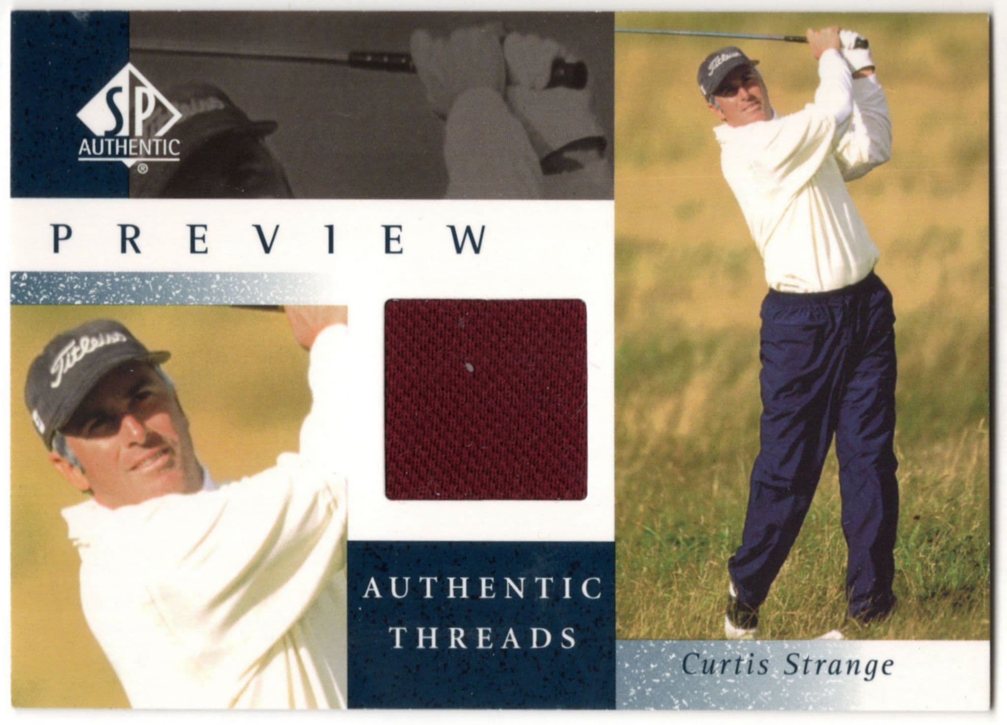 Curtis Strange Upper Deck Worn Shirt Golf Tour Rare Limited Threads Card