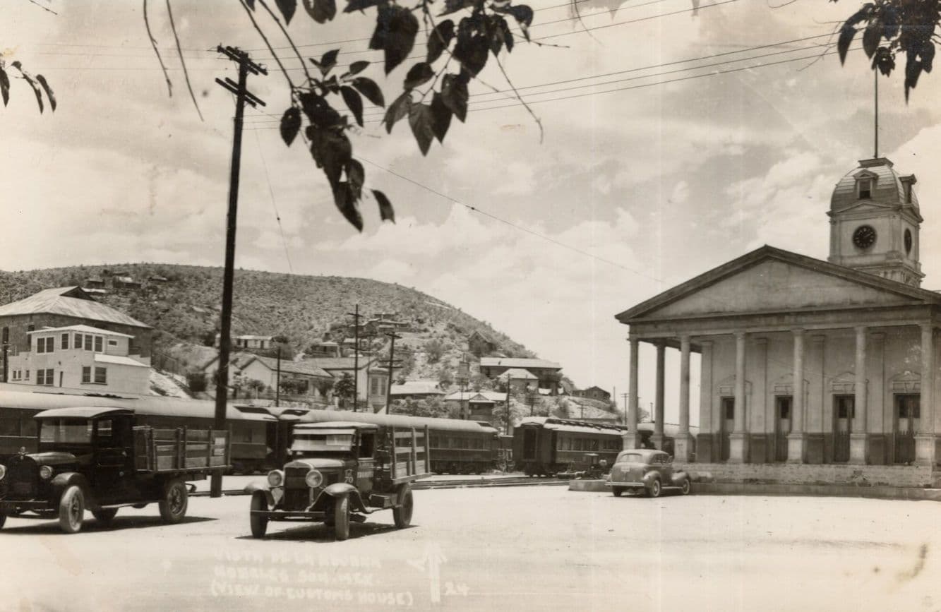 Custom House Santiago Mexico Old Character Real Photo Chile Postcard