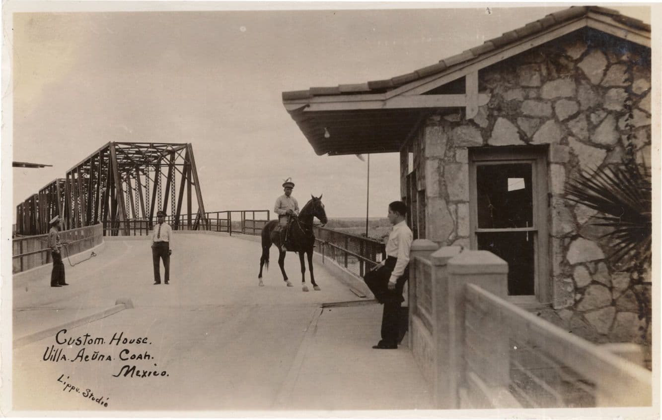 Custom House Villa Aeuna Coah Mexico Old Character Real Photo Chile Postcard