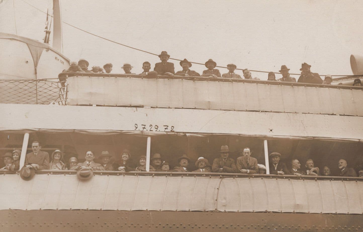 Cuxhaven German Ship Ferry AM Strand Antique Real Photo Postcard