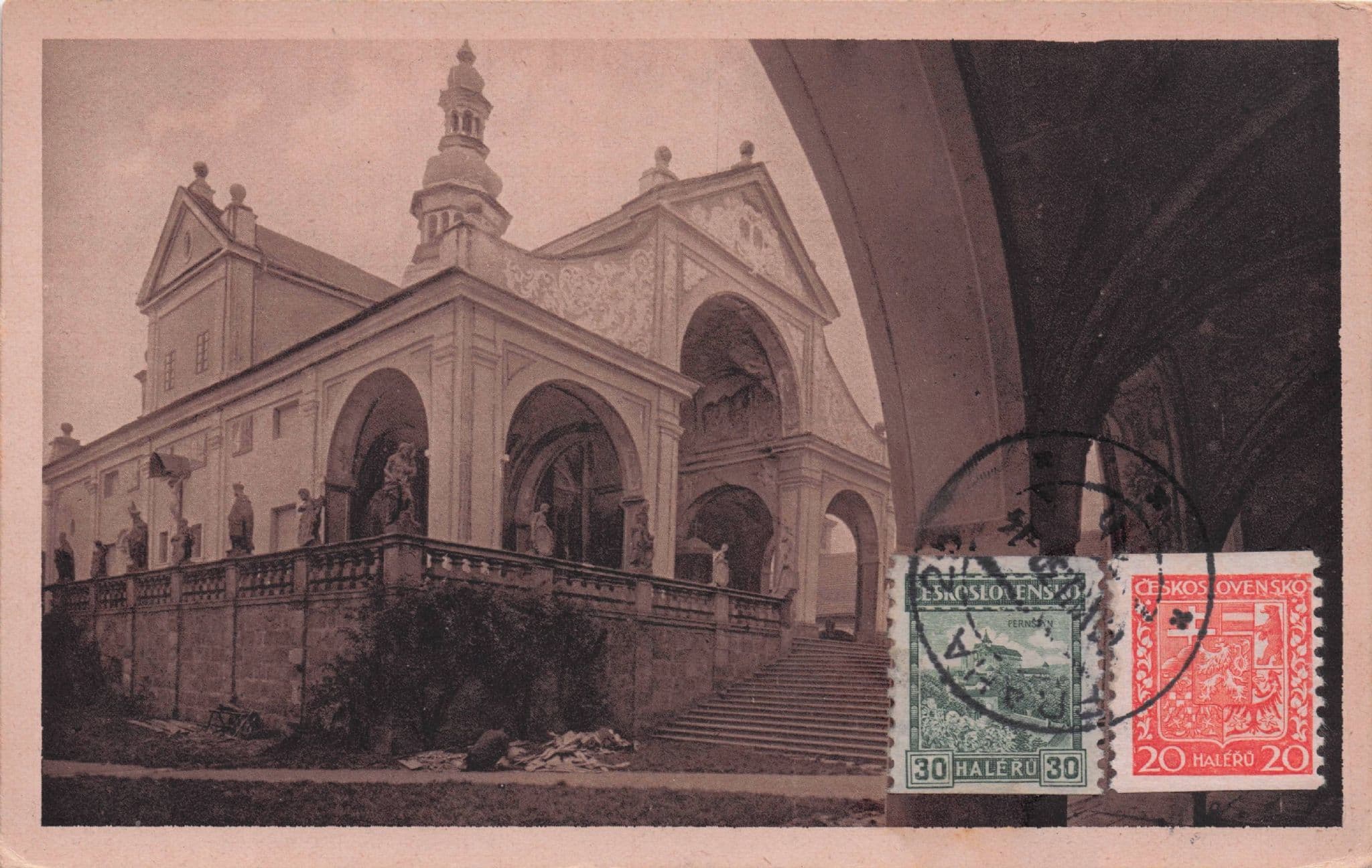 Czech Republic PrÔøΩbram Svata Hora 1930s Old Postcard