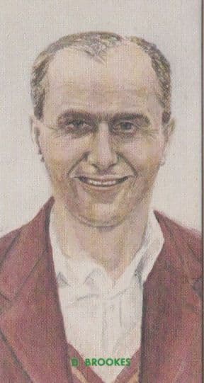 D Brookes Northamptonshire Cricket Team Player Antique Cigarette Card