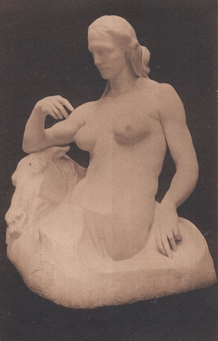 D Rousseau Demeter Musee De Bruxelles Antique Statue Postcard