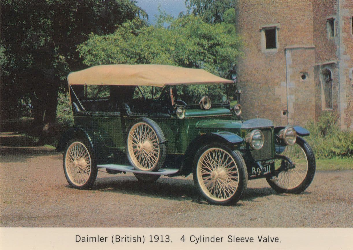 Daimler 1913 4 Cylinder Classic Car British Museum Rare Postcard