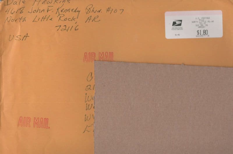 Dale Hawkins Large 10x8 Hand Signed Photo & His Home Envelope