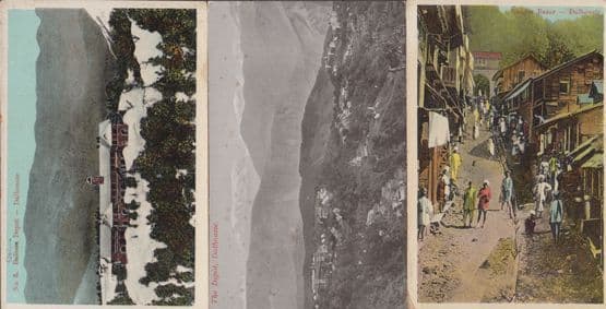 Dalhousie Bazar & Birds Eye Balun Depot 3x India Postcard