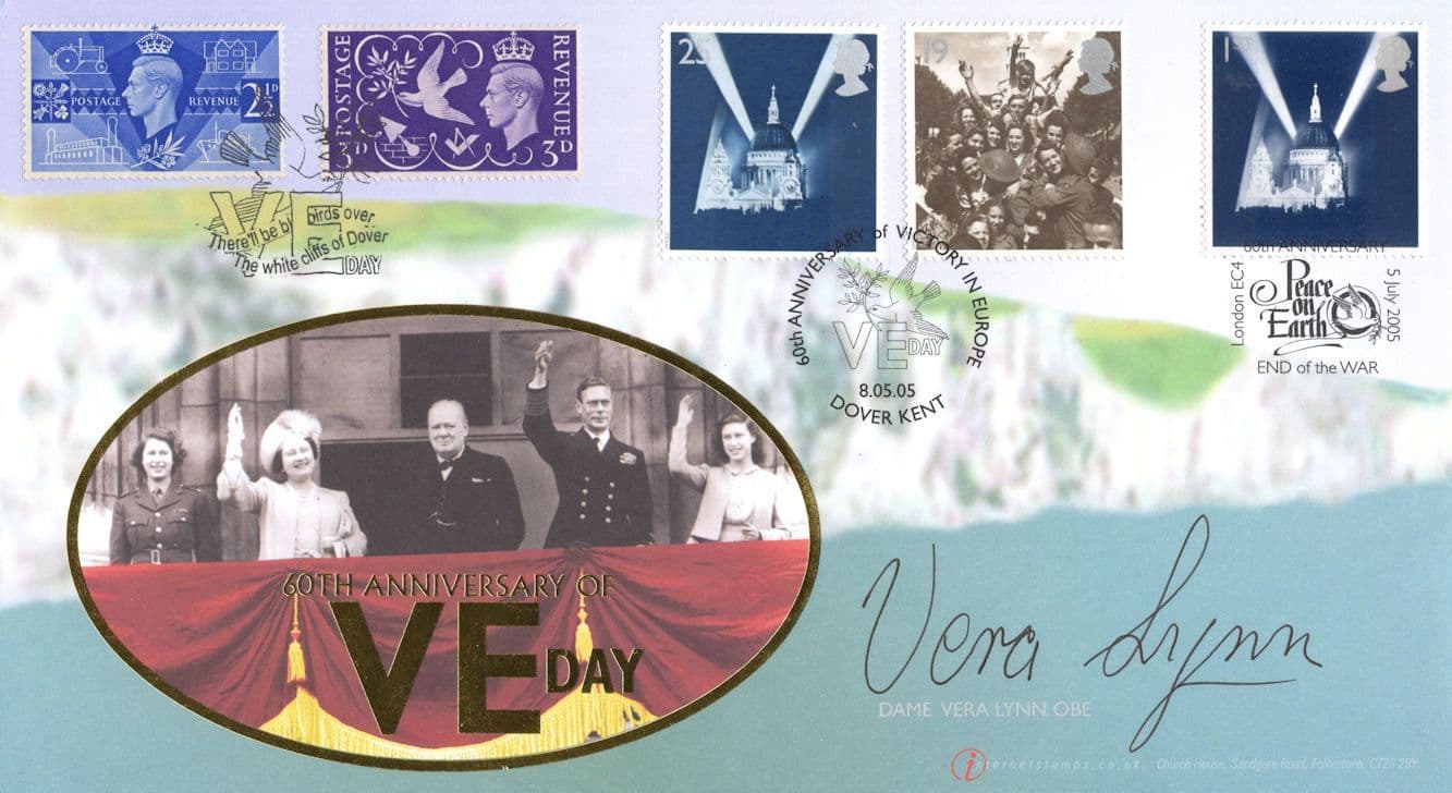 Dame Vera Lynn 2005 VE Day WW2 Buckingham Stunning Hand Signed FDC