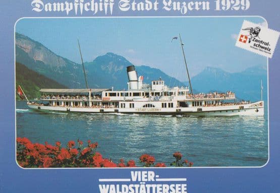 Dampffchiff Stadt Luzern 1929 German Cruise Ship Liner Postcard