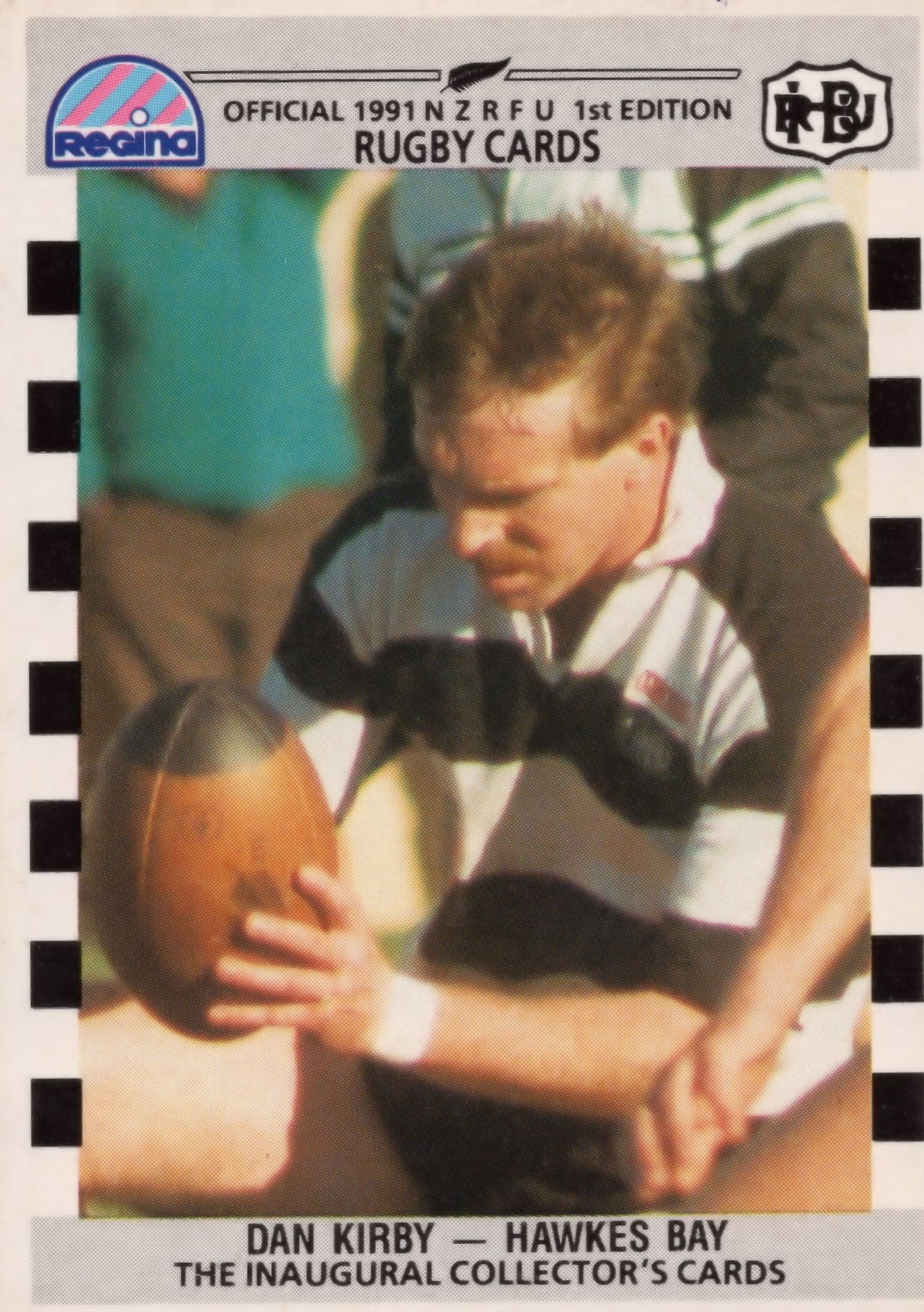 Dan Kirkby Hawkes Bay 1991 New Zealand Hand Signed Rugby Card Photo
