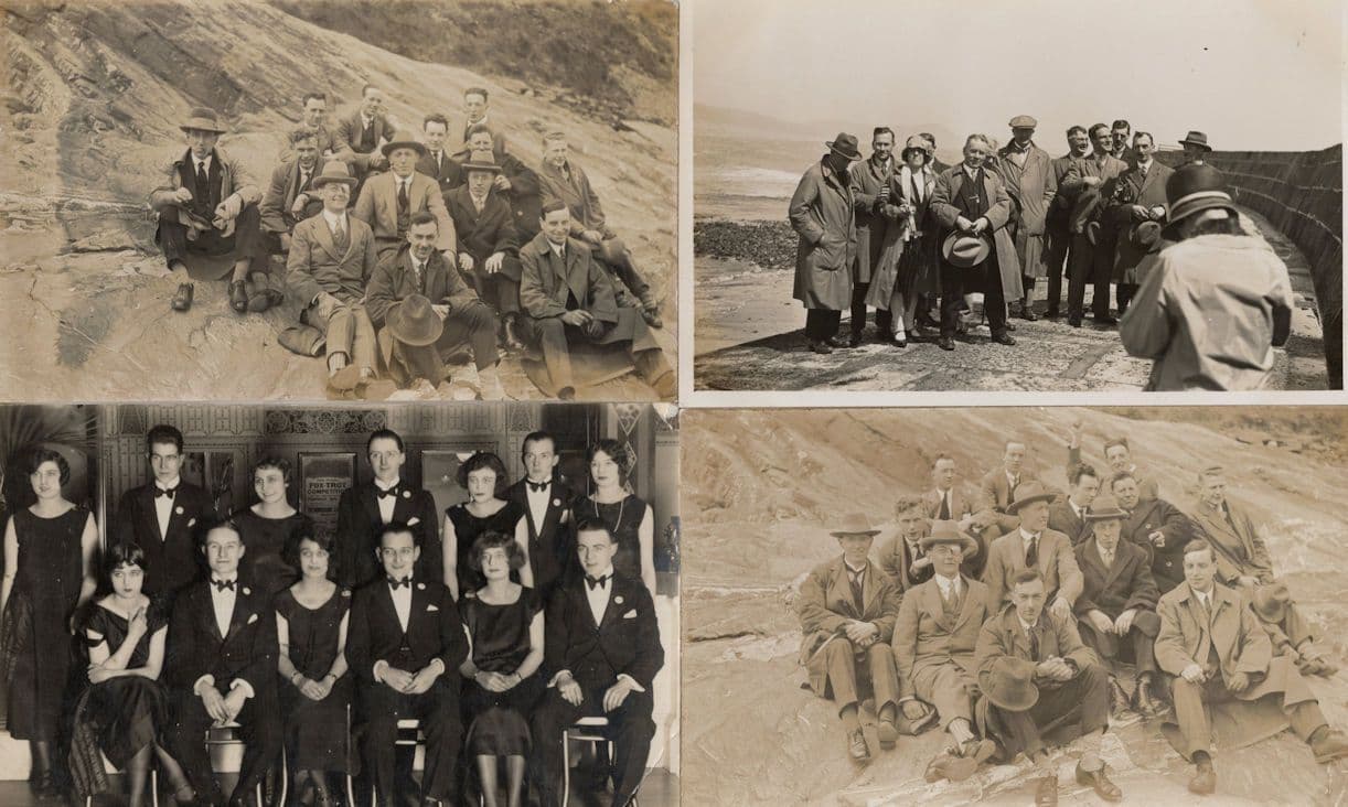 Dancers Men In Mountain 4x Group Portrait Real Photo Old Postcard s
