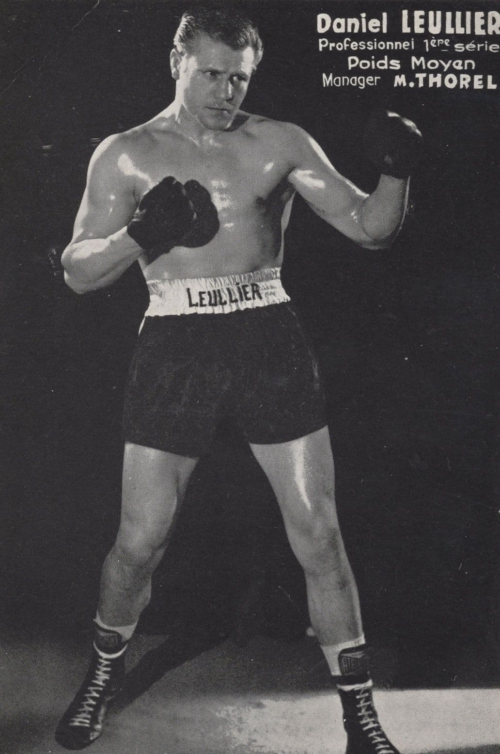 Daniel Leullier French Old Boxer Management Publicity Card Photo